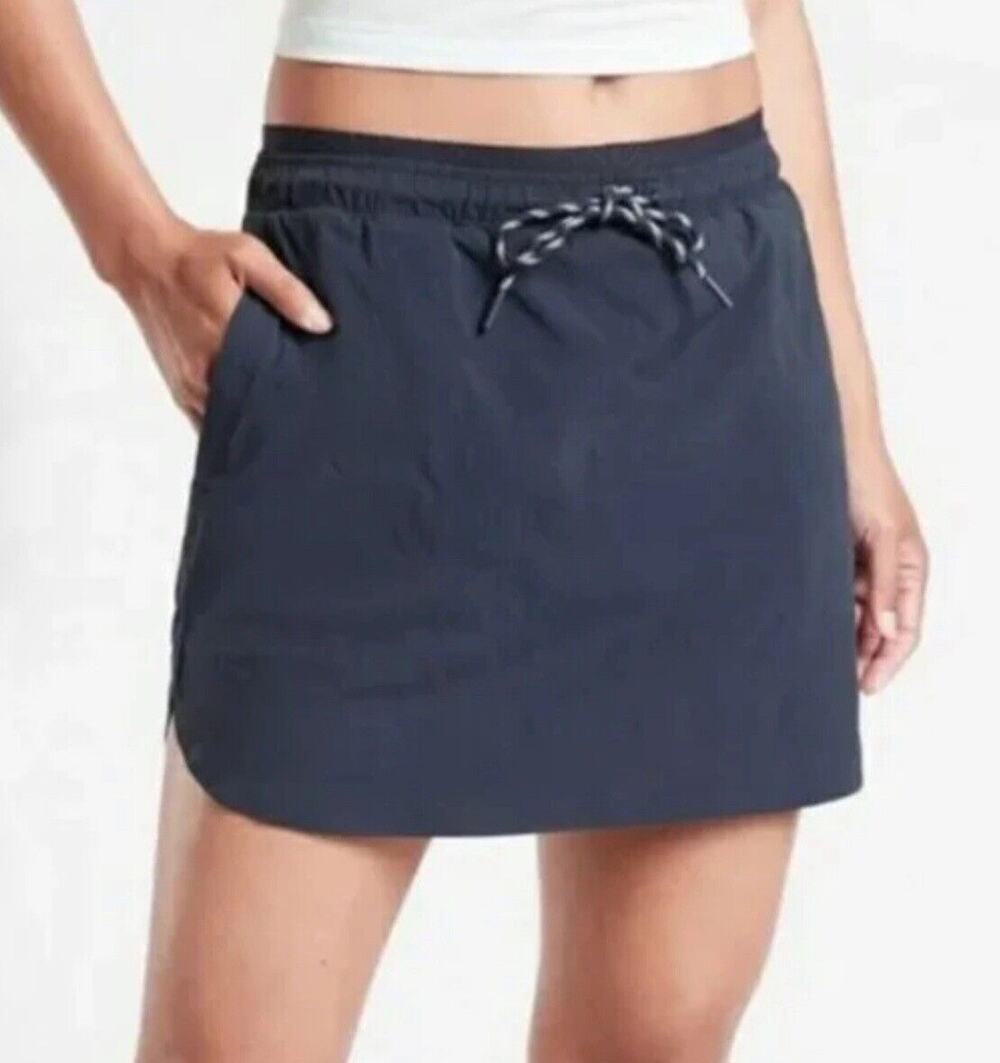 Athleta Sz 4 Crest Lightweight Drawstring Athletic Golf Tennis Built-In Skort